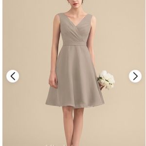JJ’s House Knee-length Bridesmaid Dress, size 6, Taupe